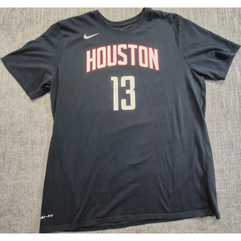 Nike Houston Rockets James Harden #13 Dri-Fit t-shirt XL Blue NBA Athletic Tee